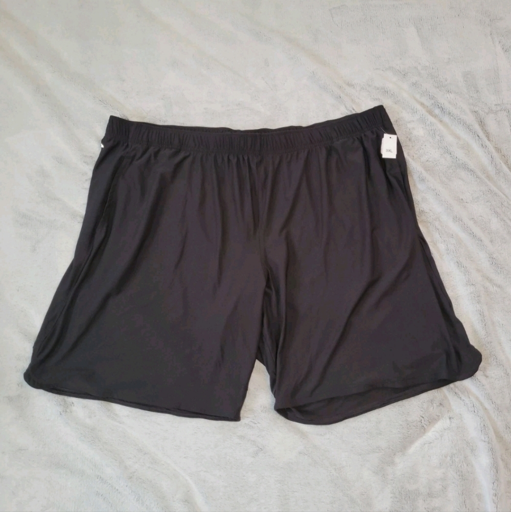 Athletic Works Mens 3XL Black Shorts Gym Training Basketball Athletic Athleisure